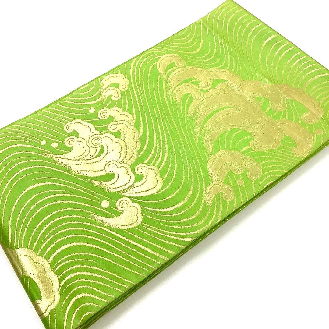 4694# Japanese Vintage Fukuro Obi Belt Kimono Fabric Silk Traditional Untailored