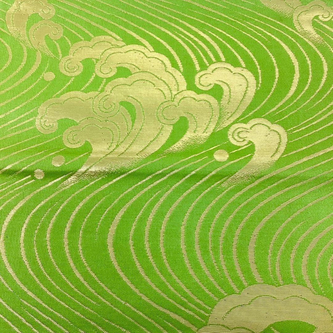 4694# Japanese Vintage Fukuro Obi Belt Kimono Fabric Silk Traditional Untailored
