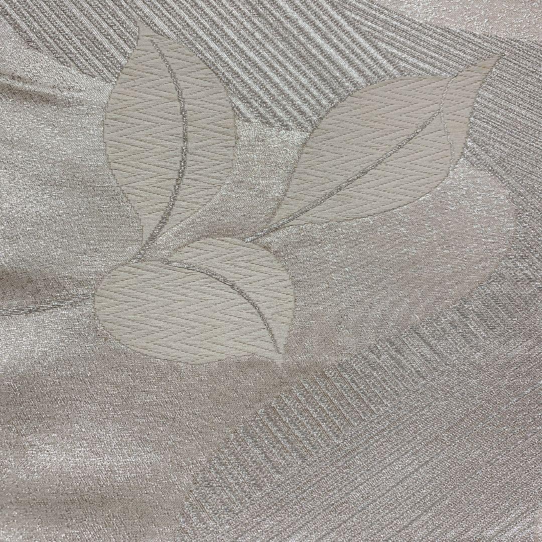 5062# Japanese Vintage Fukuro Obi Belt Kimono Fabric Silk Traditional Silver