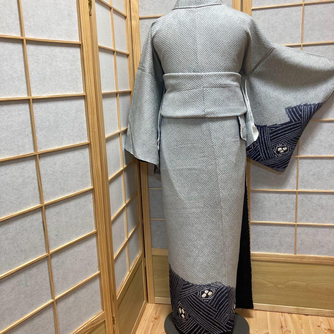 3912# Japanese Kimono Vintage Womens Silk Fabric Robe Kimono only sold Shibori