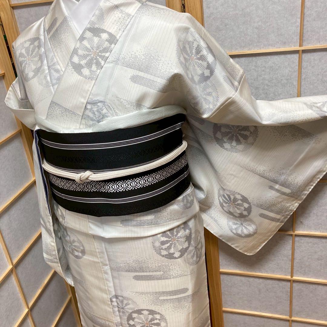 3932# Japanese Kimono Vintage Womens Silk Pongee Fabric Robe Kimono only sold