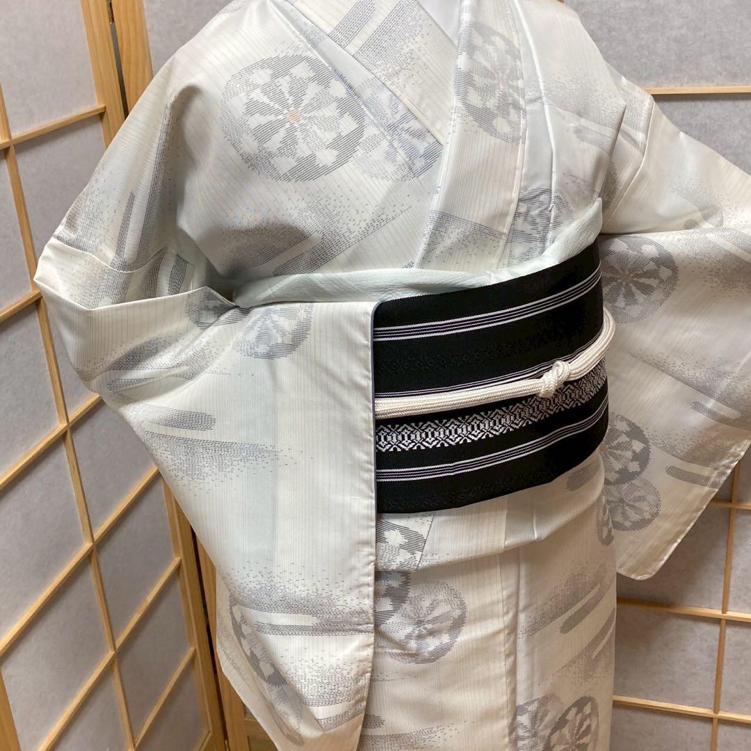 3932# Japanese Kimono Vintage Womens Silk Pongee Fabric Robe Kimono only sold