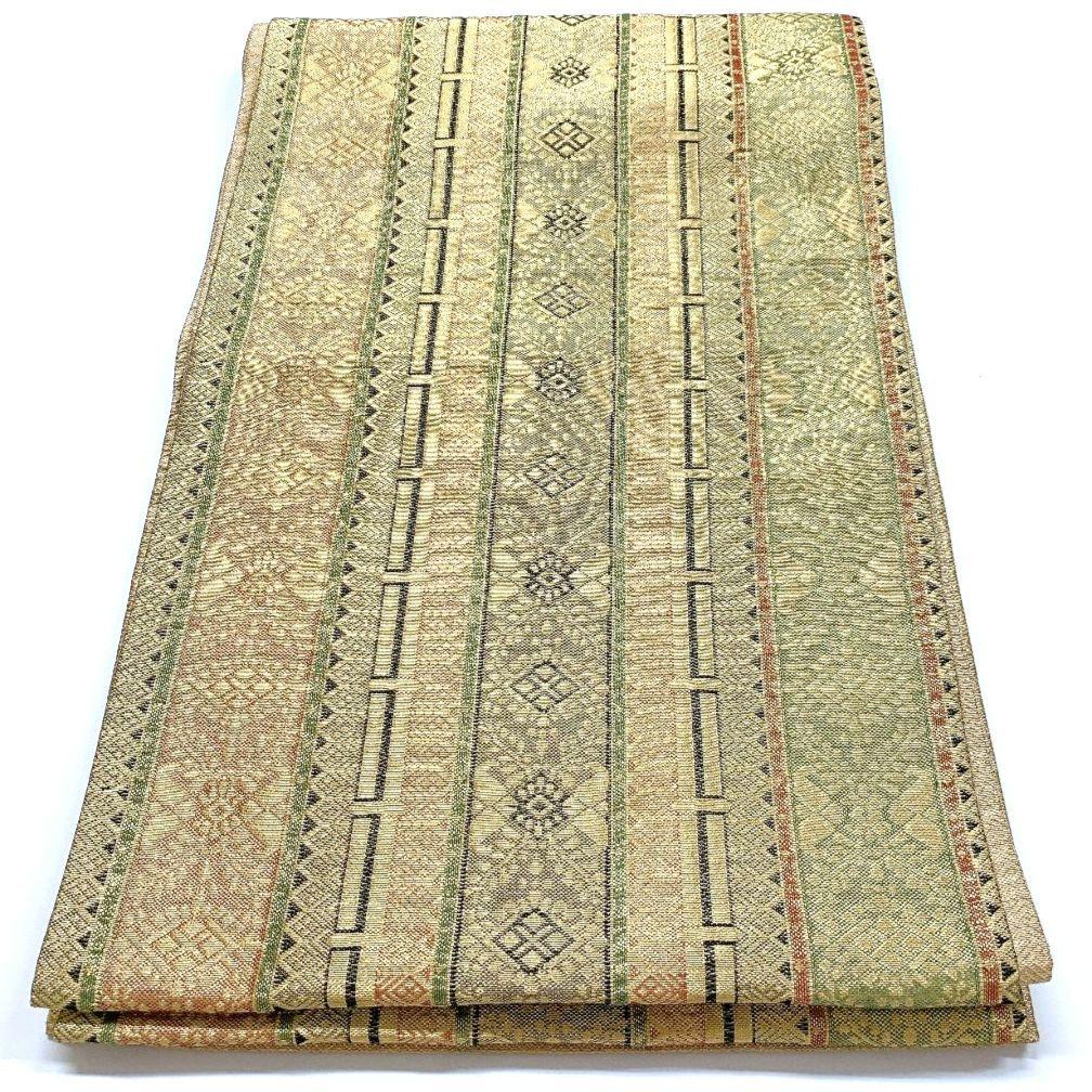 3309# Japanese Vintage Fukuro Obi Belt Kimono Fabric Silk Traditional Untailored