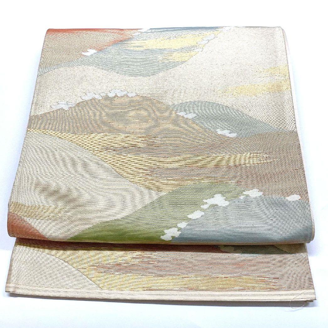 4170# Japanese Vintage Fukuro Obi Belt Kimono Fabric Silk Traditional Untailored