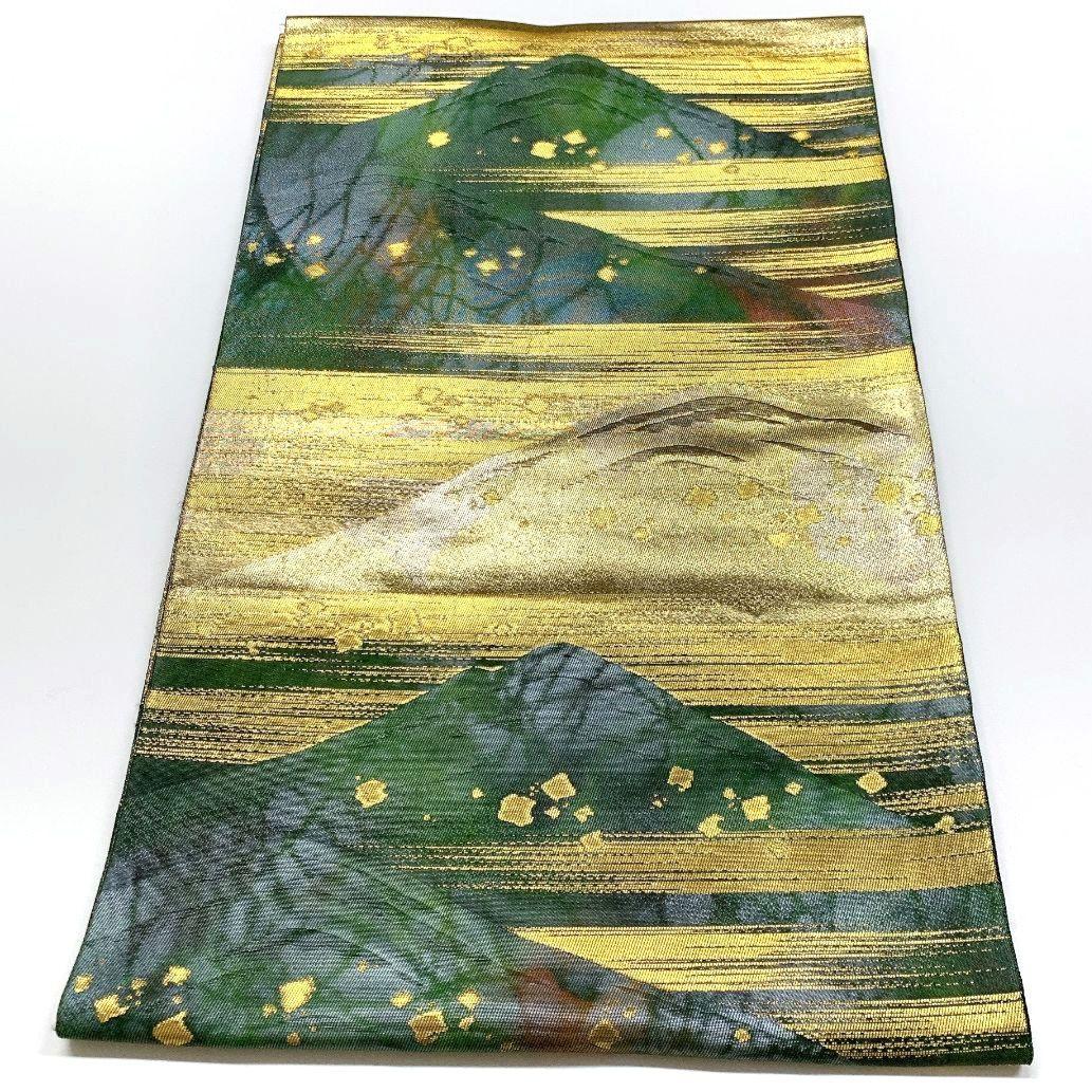 5055# Japanese Vintage Fukuro Obi Belt Kimono Fabric Silk Traditional