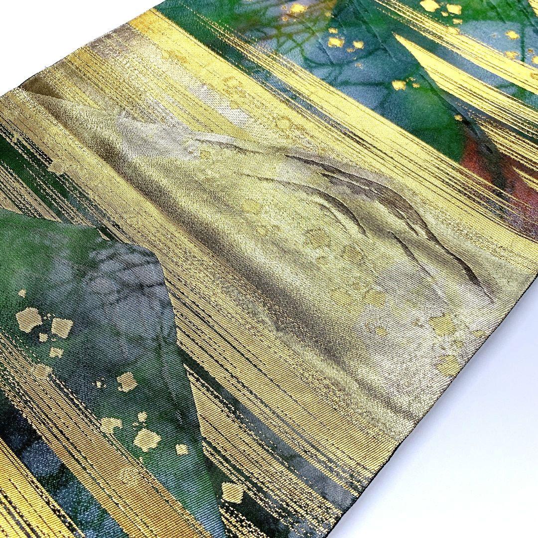 5055# Japanese Vintage Fukuro Obi Belt Kimono Fabric Silk Traditional