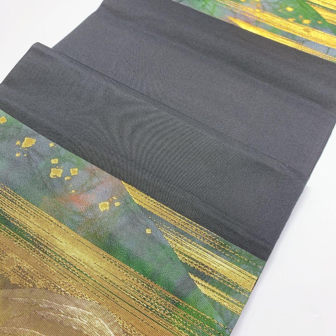 5055# Japanese Vintage Fukuro Obi Belt Kimono Fabric Silk Traditional