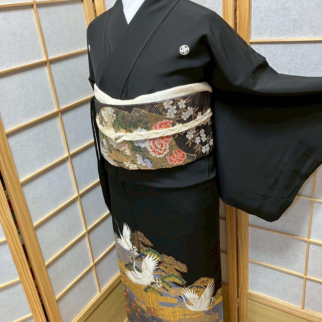 4436# Japanese Tomesode Kimono Vintage Womens Silk Fabric Robe Kimono only sold