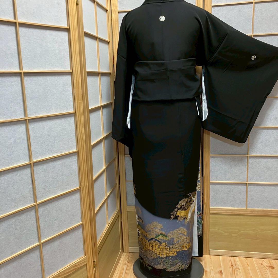 4436# Japanese Tomesode Kimono Vintage Womens Silk Fabric Robe Kimono only sold