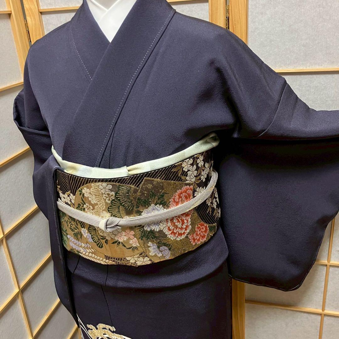 4379# Japanese Tomesode Kimono Vintage Womens Silk Fabric Robe Kimono only sold