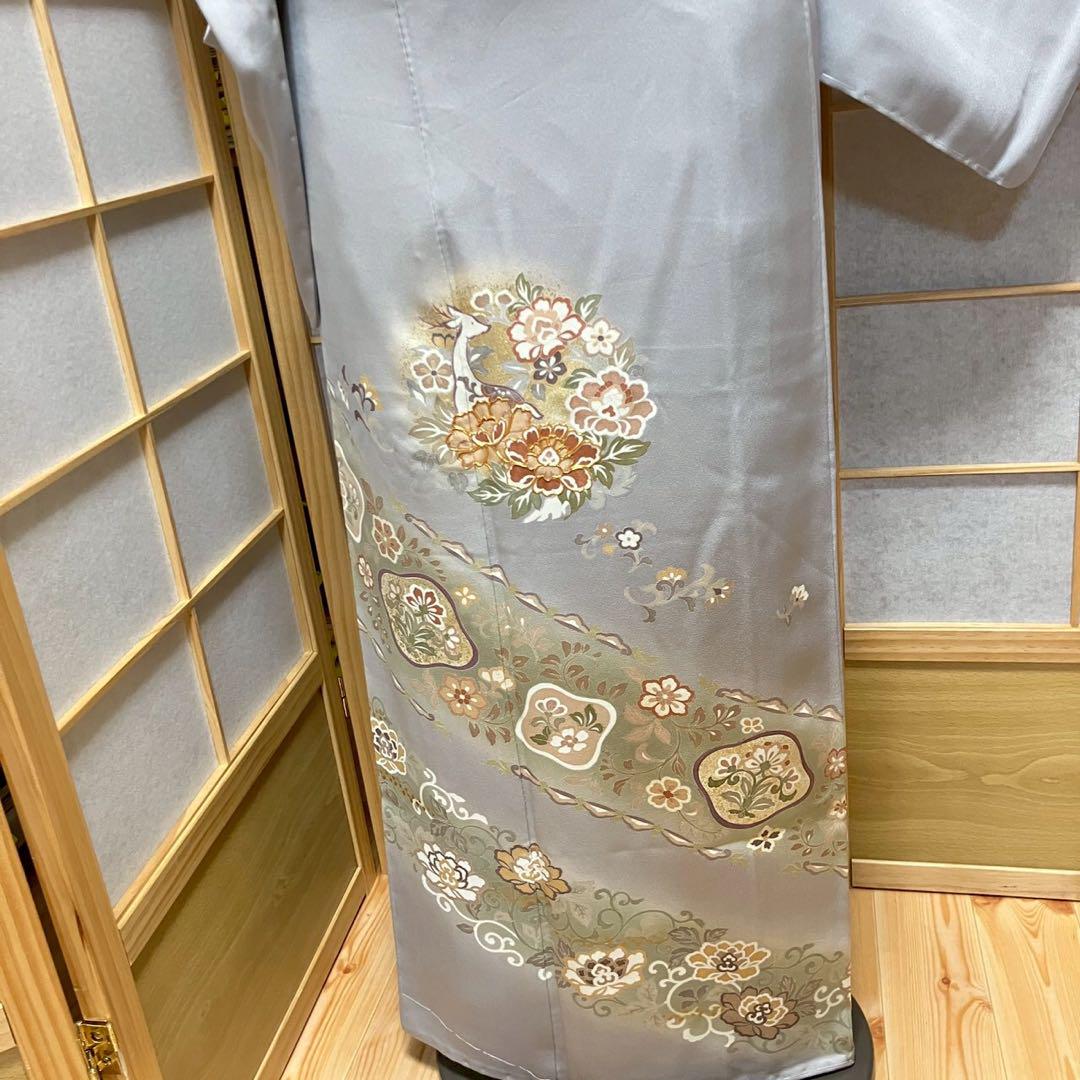 4418# Japanese Tomesode Kimono Vintage Womens Silk Fabric Robe Kimono only sold