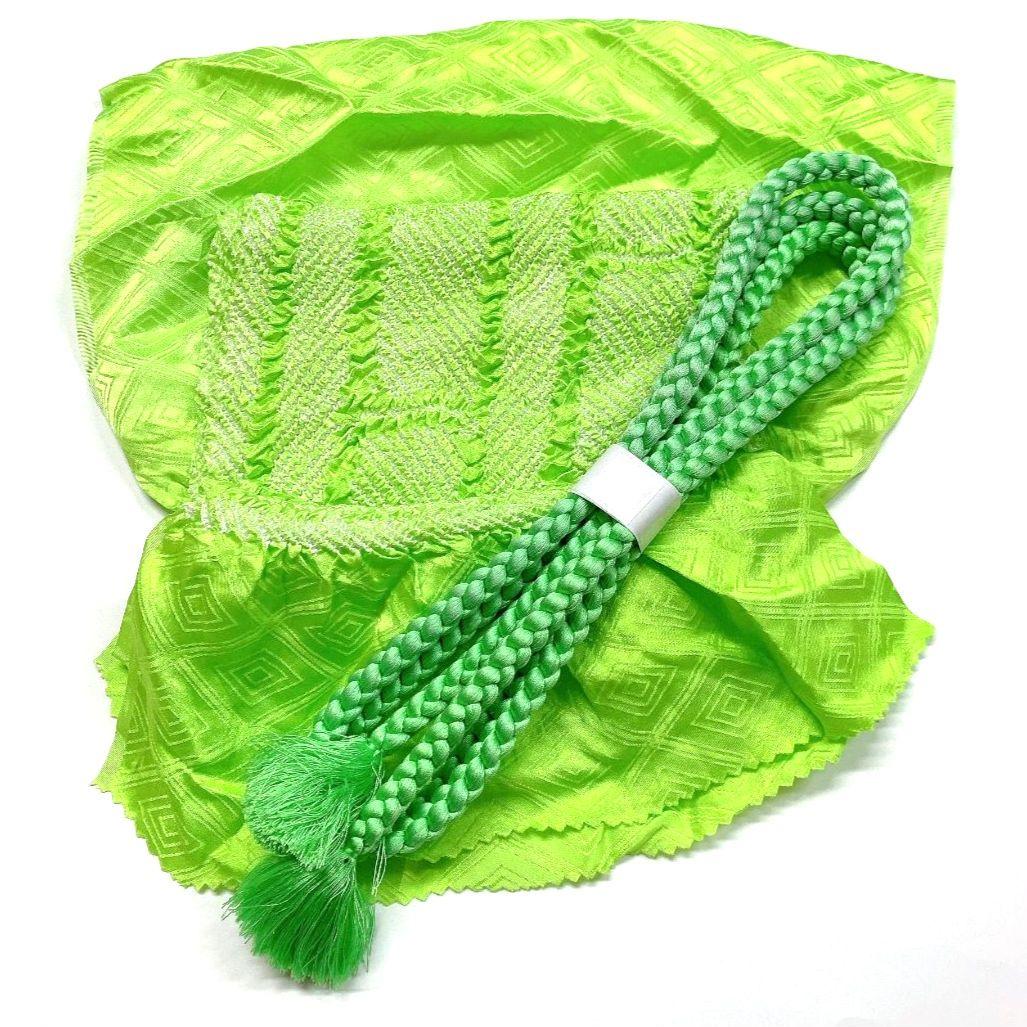 3861# Japanese Kimono Accessory Obiage and Obijime 2-piece Set Silk Shibori