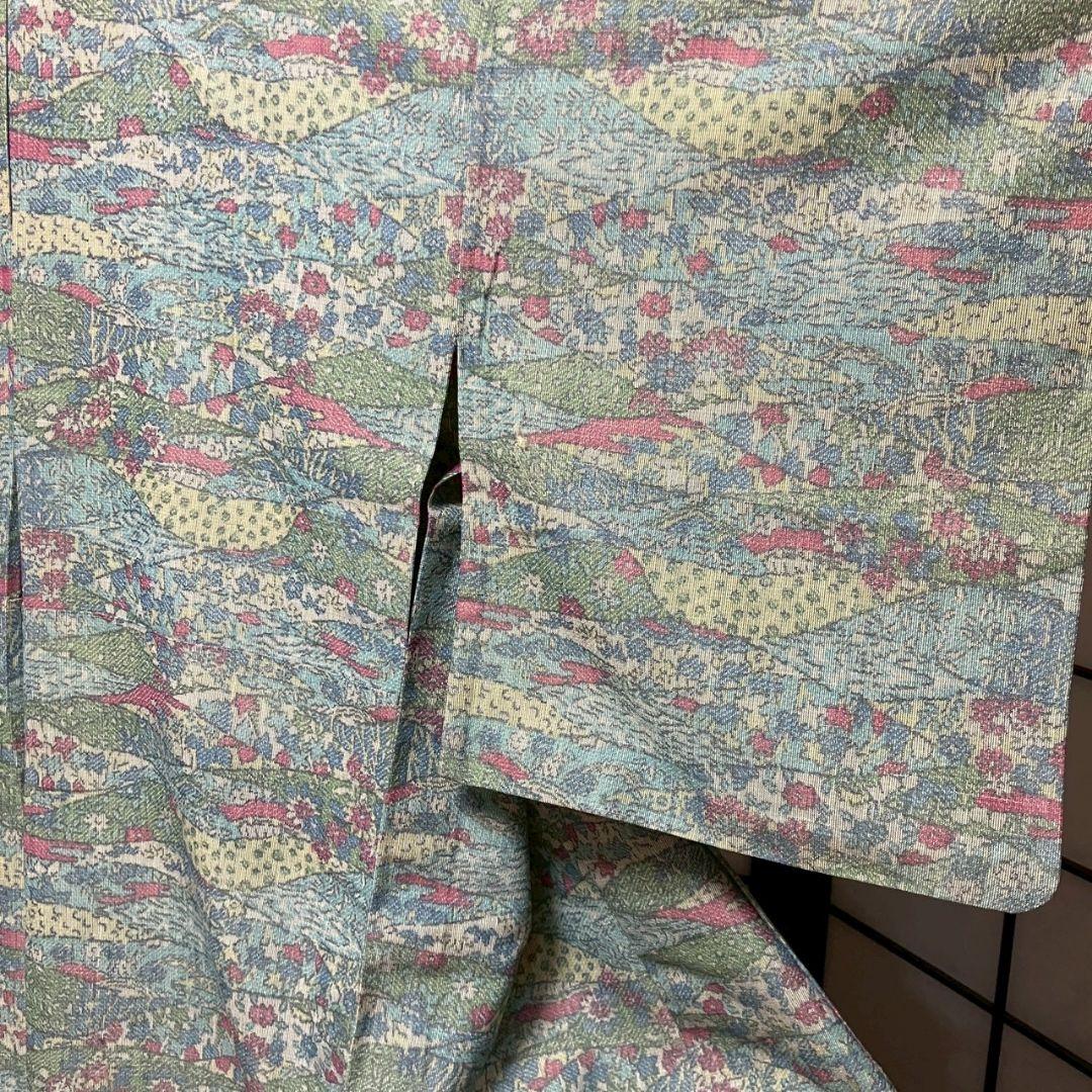 5170# Japanese Kimono Vintage Fabric Silk Robe Women's Traditional Unlined