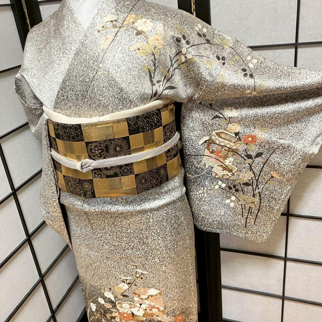 5469# Japanese Kimono Vintage Womens Silk Fabric Robe Kimono only sold
