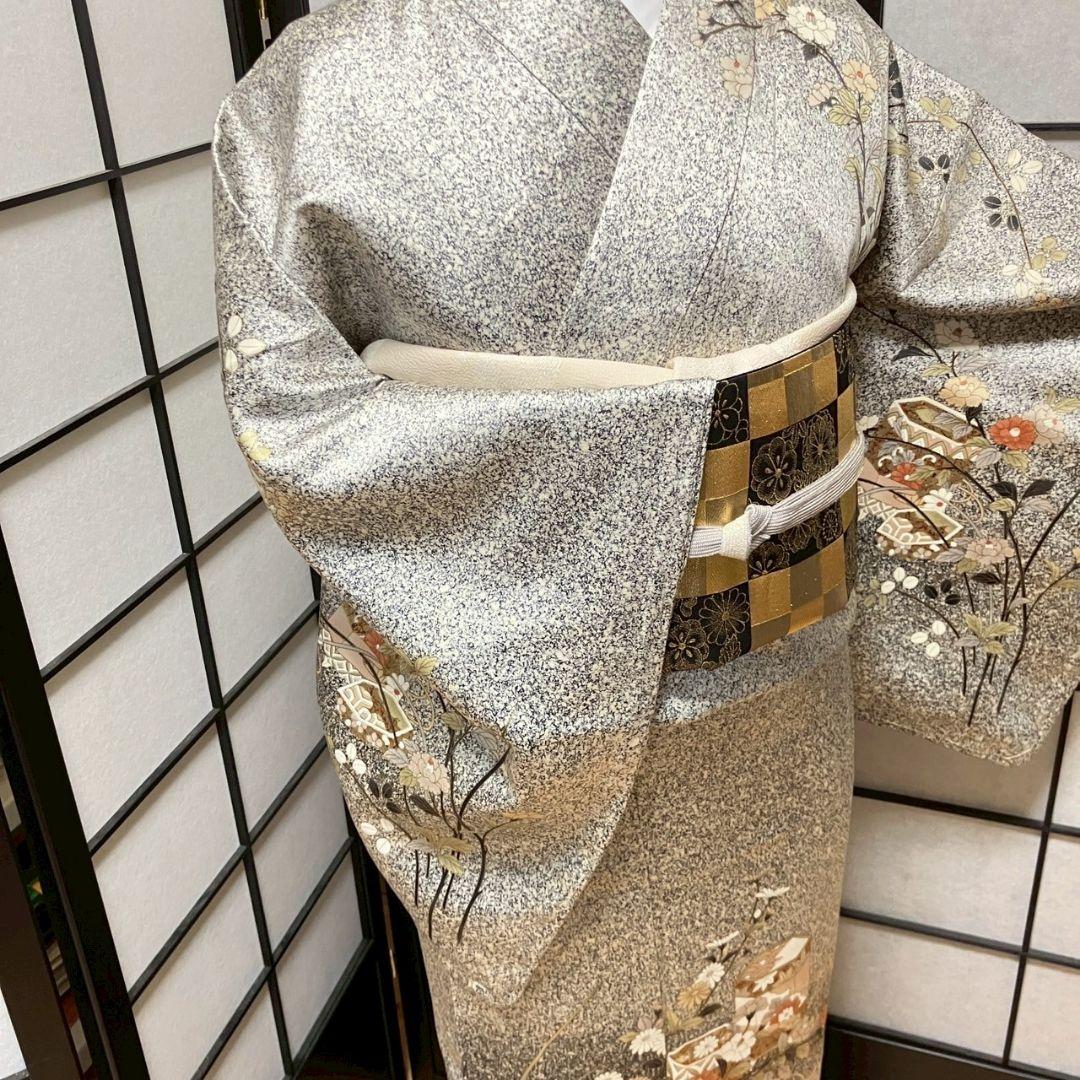 5469# Japanese Kimono Vintage Womens Silk Fabric Robe Kimono only sold