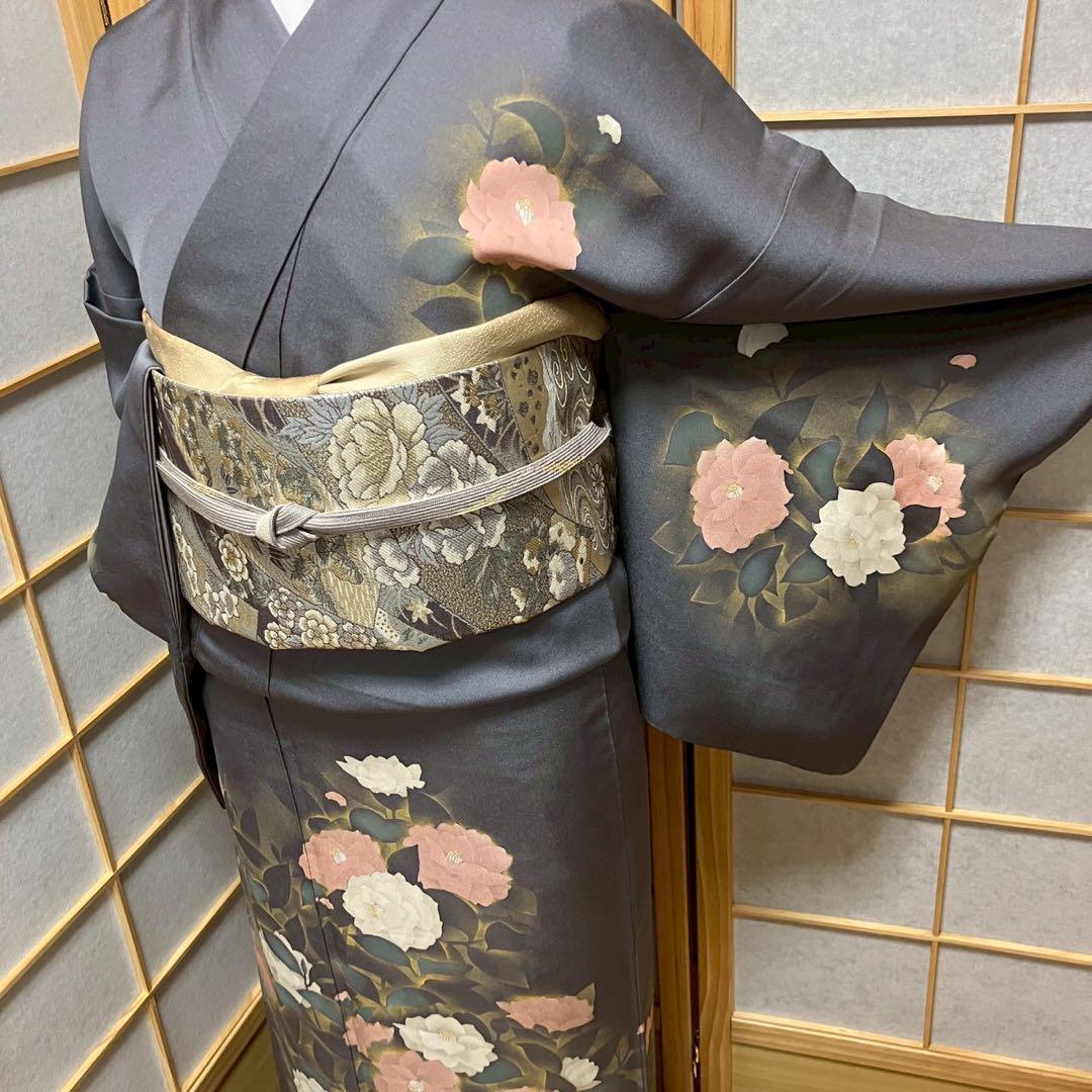 4420# Japanese Kimono Vintage Womens Silk Fabric Robe Kimono only sold