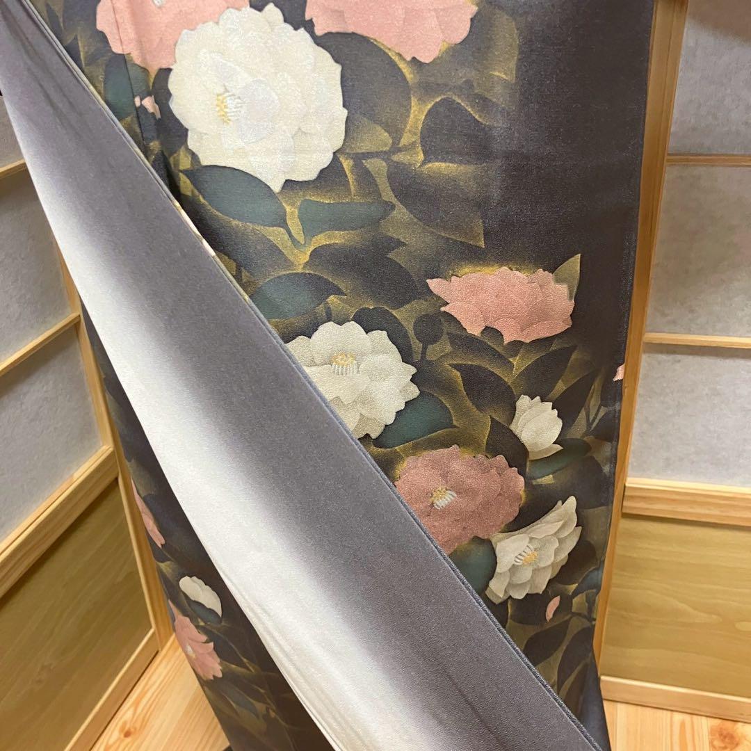 4420# Japanese Kimono Vintage Womens Silk Fabric Robe Kimono only sold