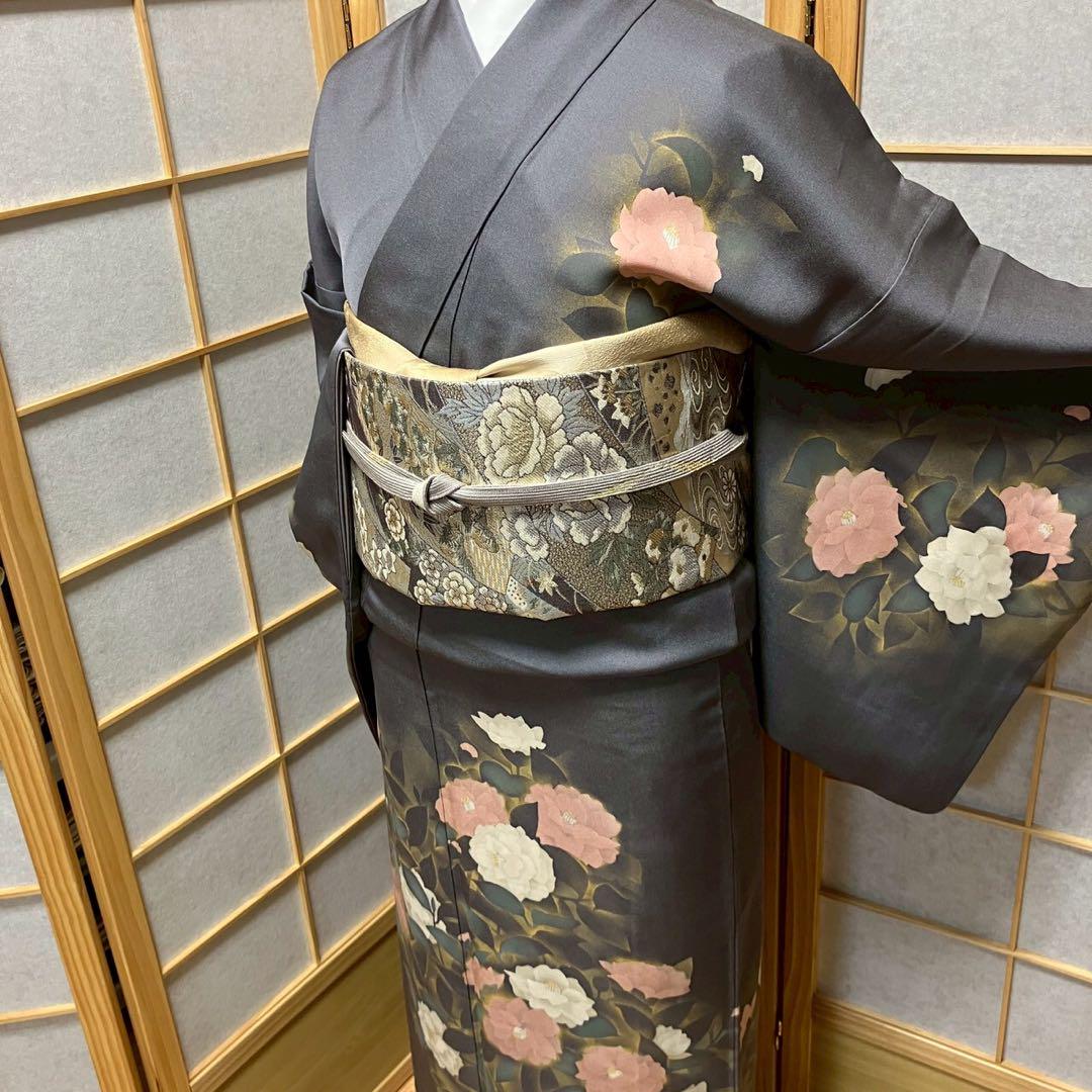4420# Japanese Kimono Vintage Womens Silk Fabric Robe Kimono only sold