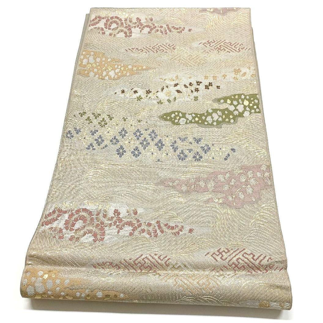 4169# Japanese Vintage Fukuro Obi Belt Kimono Fabric Silk Traditional Untailored
