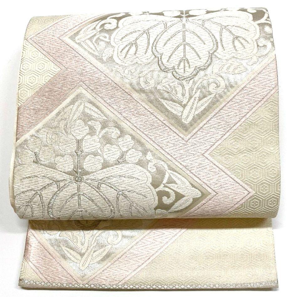 4116# Japanese Vintage Fukuro Obi Belt Kimono Fabric Silk Traditional