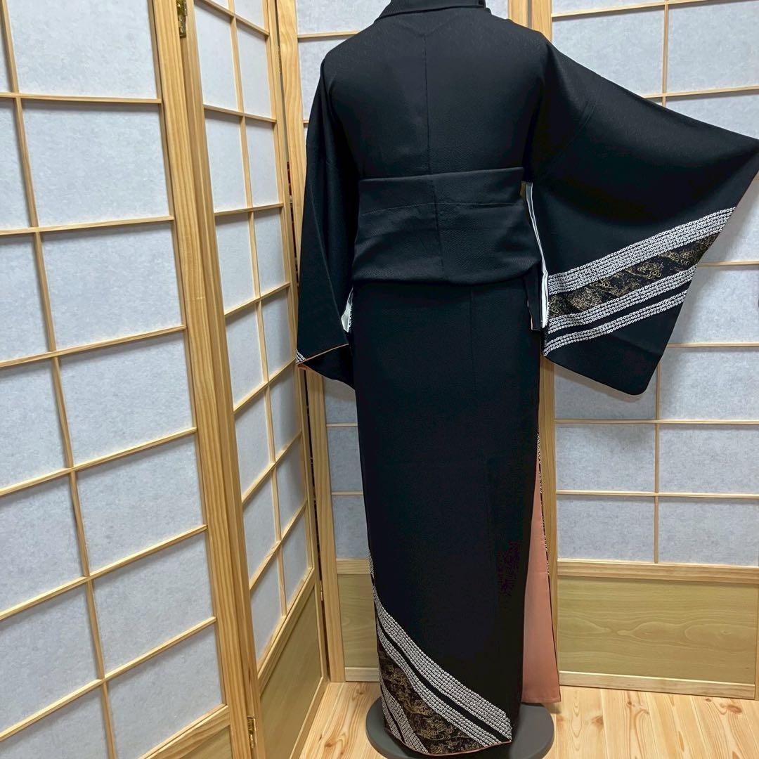 8081# Japanese Kimono Vintage Womens Silk Fabric Robe Kimono only sold Shibori