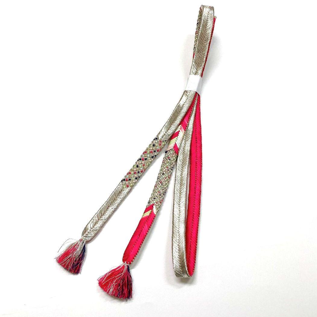 3382# Japanese Kimono Accessory Obiage and Obijime 2-piece Set Silk Shibori