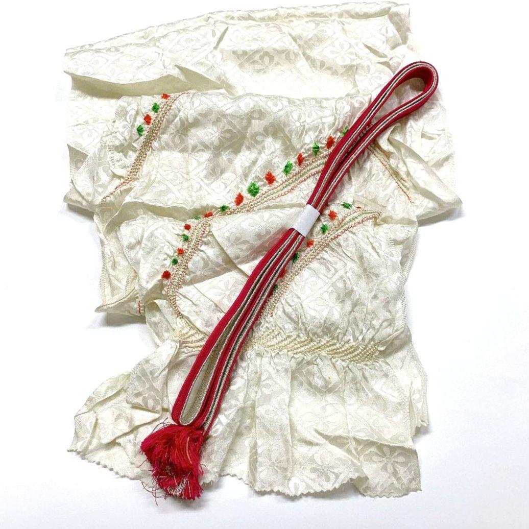 3858# Japanese Kimono Accessory Obiage and Obijime 2-piece Set Silk Shibori