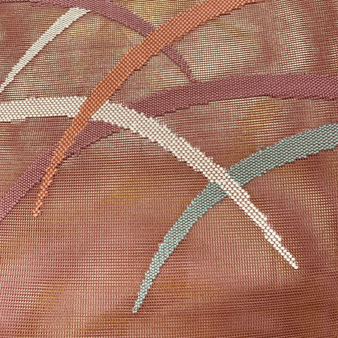 4441# Japanese Vintage Fukuro Obi Belt Kimono Fabric Silk Traditional Summer