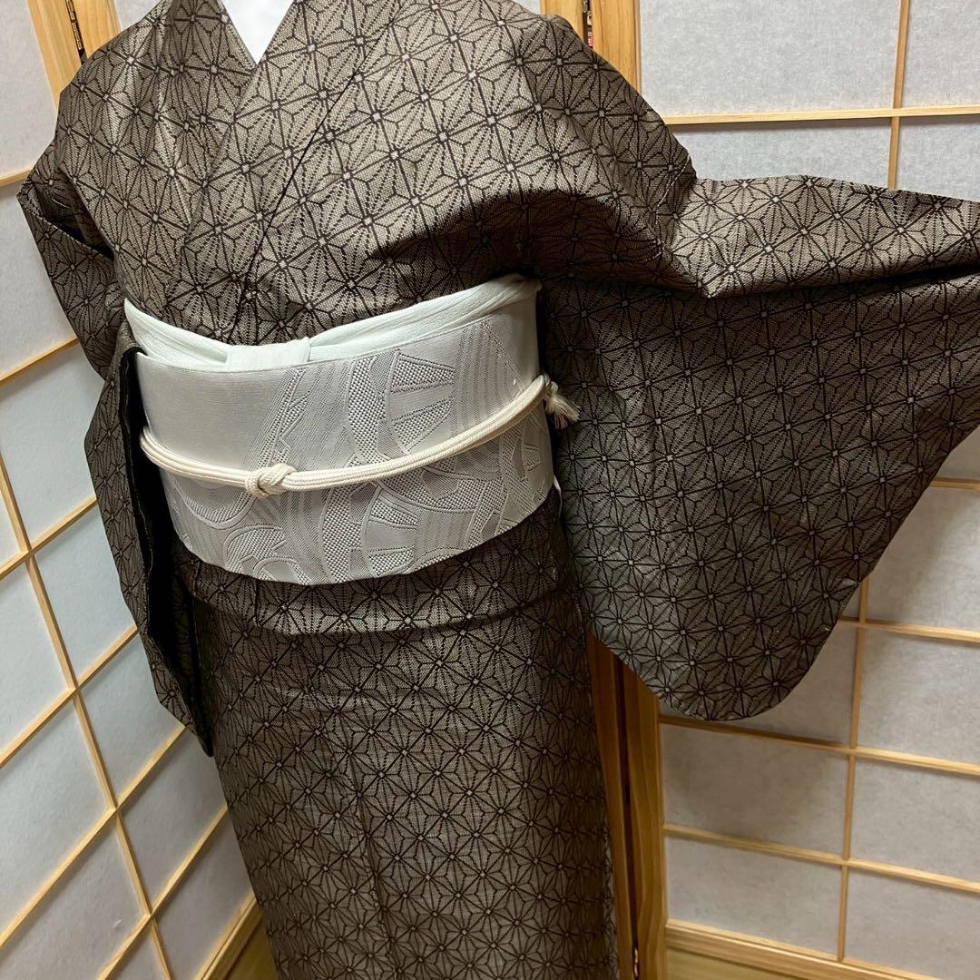 4334# Japanese Kimono Vintage Womens Silk Pongee Fabric Robe Kimono only sold