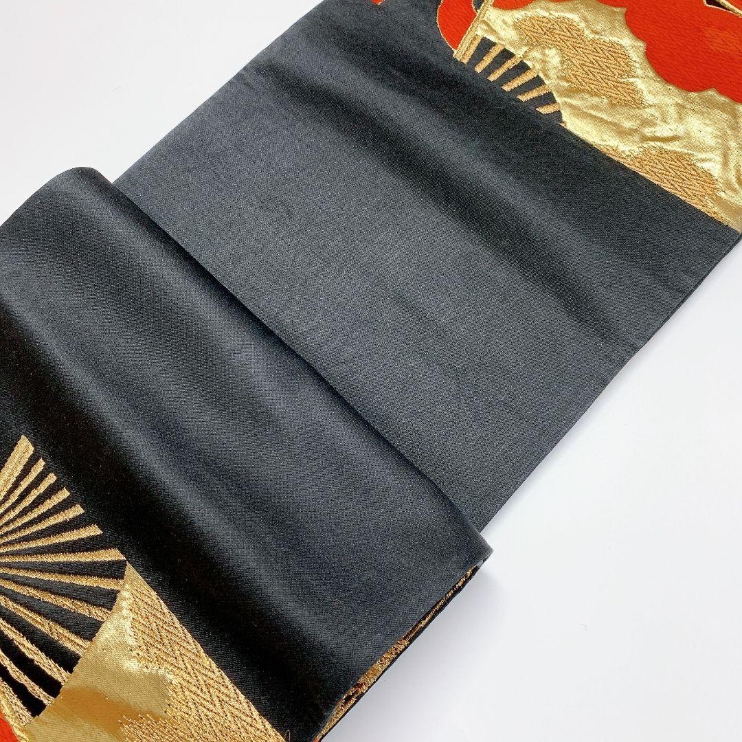 4086# Japanese Vintage Fukuro Obi Belt Kimono Fabric Silk Traditional Untailored