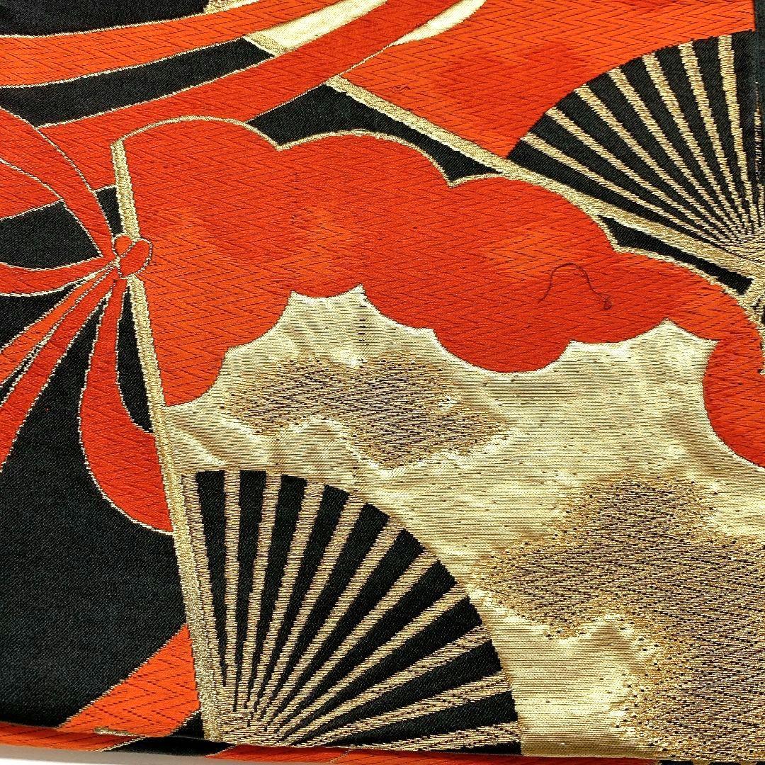 4086# Japanese Vintage Fukuro Obi Belt Kimono Fabric Silk Traditional Untailored