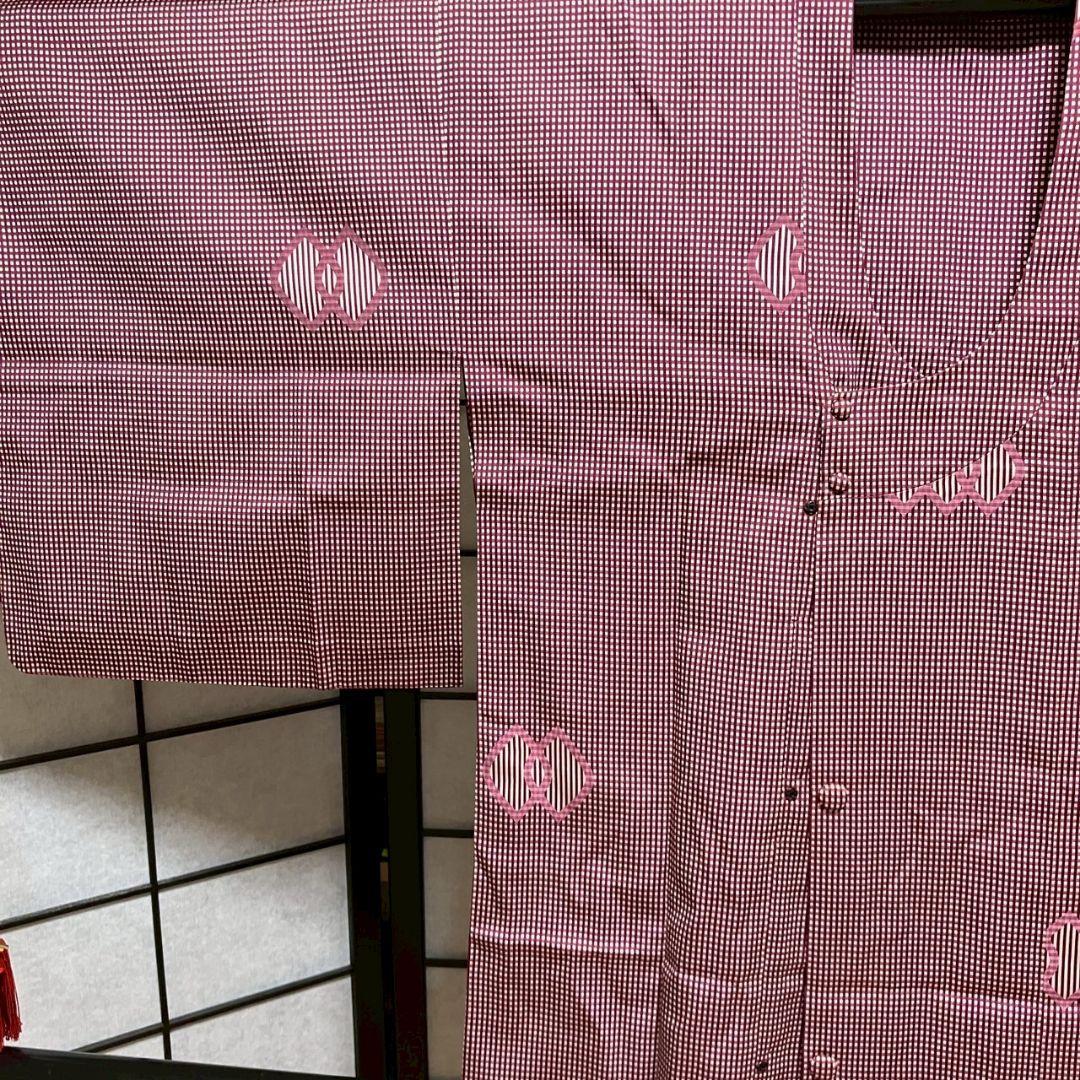5154# Japanese Haori Jacket Vintege Kimono Fabric Pure Silk Robe Women's Coat