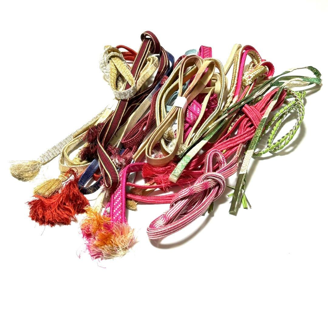 5822# Japanese Vintage Bundle 25pcs Set Bulk Obijime Kimono Silk Wholesale