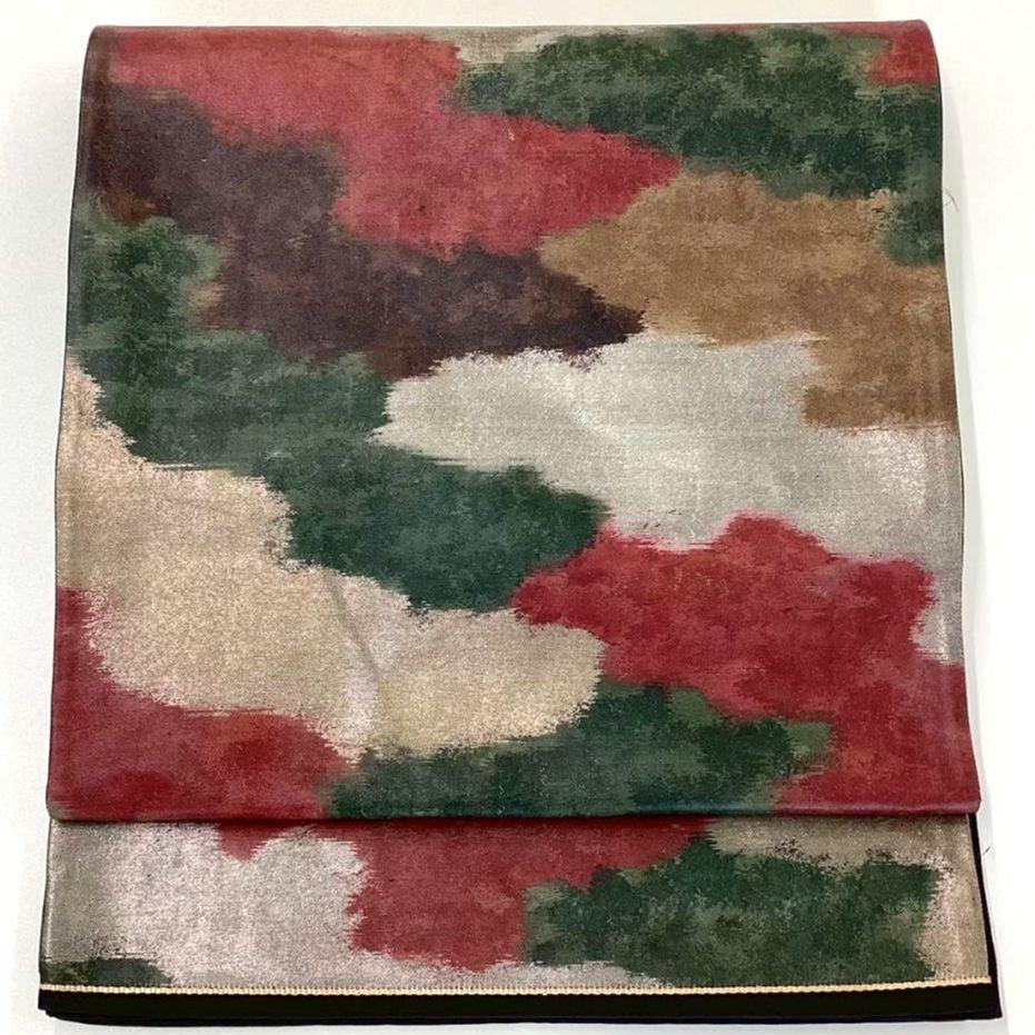 4716# Japanese Vintage Fukuro Obi Belt Kimono Fabric Silk Traditional