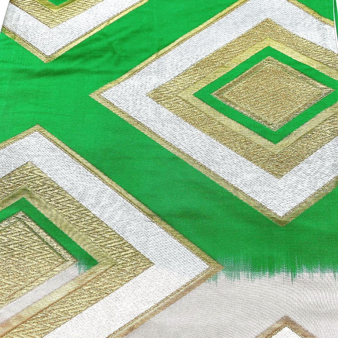 4483# Japanese Vintage Fukuro Obi Belt Kimono Fabric Silk Traditional Untailored