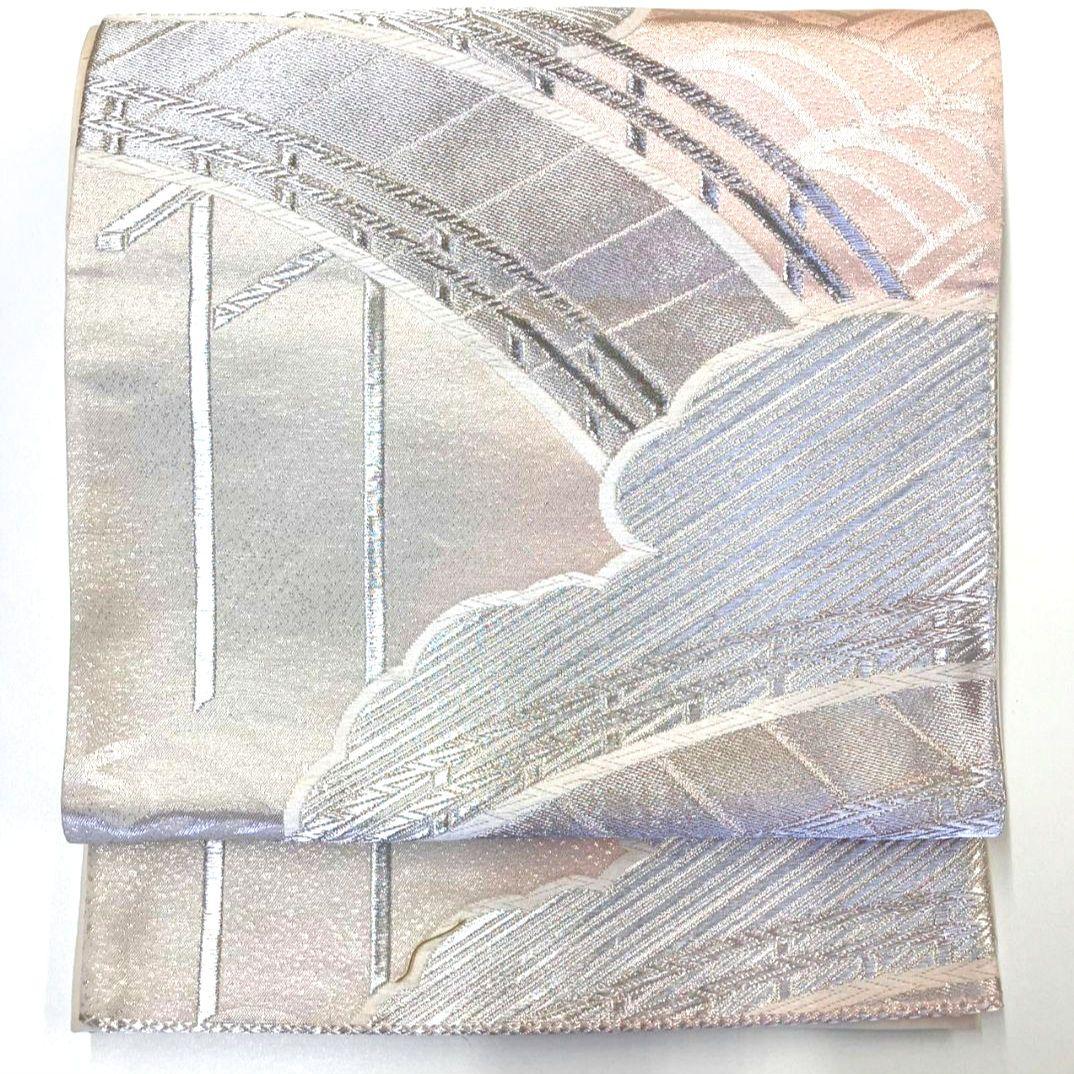 3020# Japanese Vintage Fukuro Obi Belt Kimono Fabric Silk Traditional Untailored