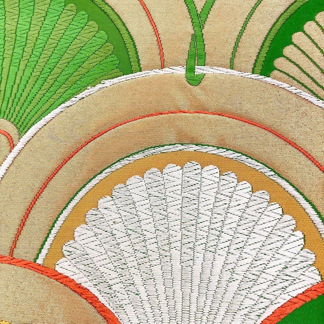 4704# Japanese Vintage Fukuro Obi Belt Kimono Fabric Silk Traditional Embroidery