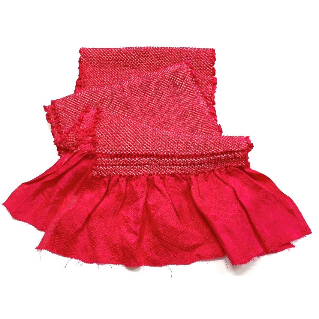 4172# Japanese Kimono Accessory Obiage and Obijime 2-piece Set Silk Shibori