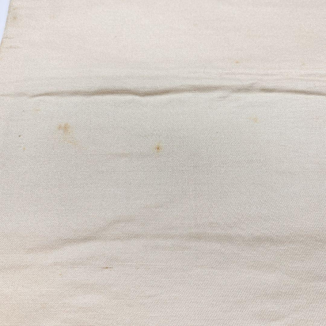 4451# Japanese Vintage Fukuro Obi Belt Kimono Fabric Silk Traditional Silver