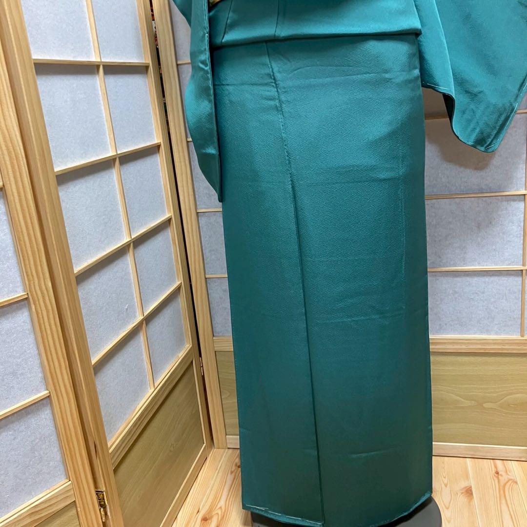 4322# Japanese Kimono Vintage Womens Silk Fabric Robe Kimono only sold Unused