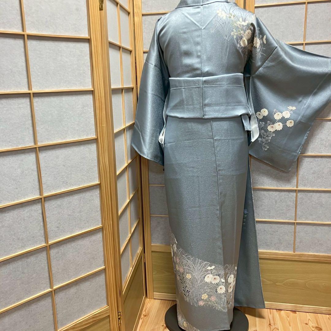 4348# Japanese Kimono Vintage Womens Silk Fabric Robe Kimono only sold