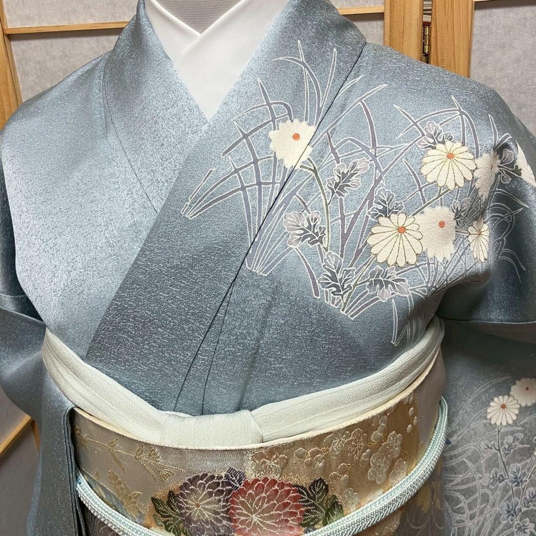 4348# Japanese Kimono Vintage Womens Silk Fabric Robe Kimono only sold