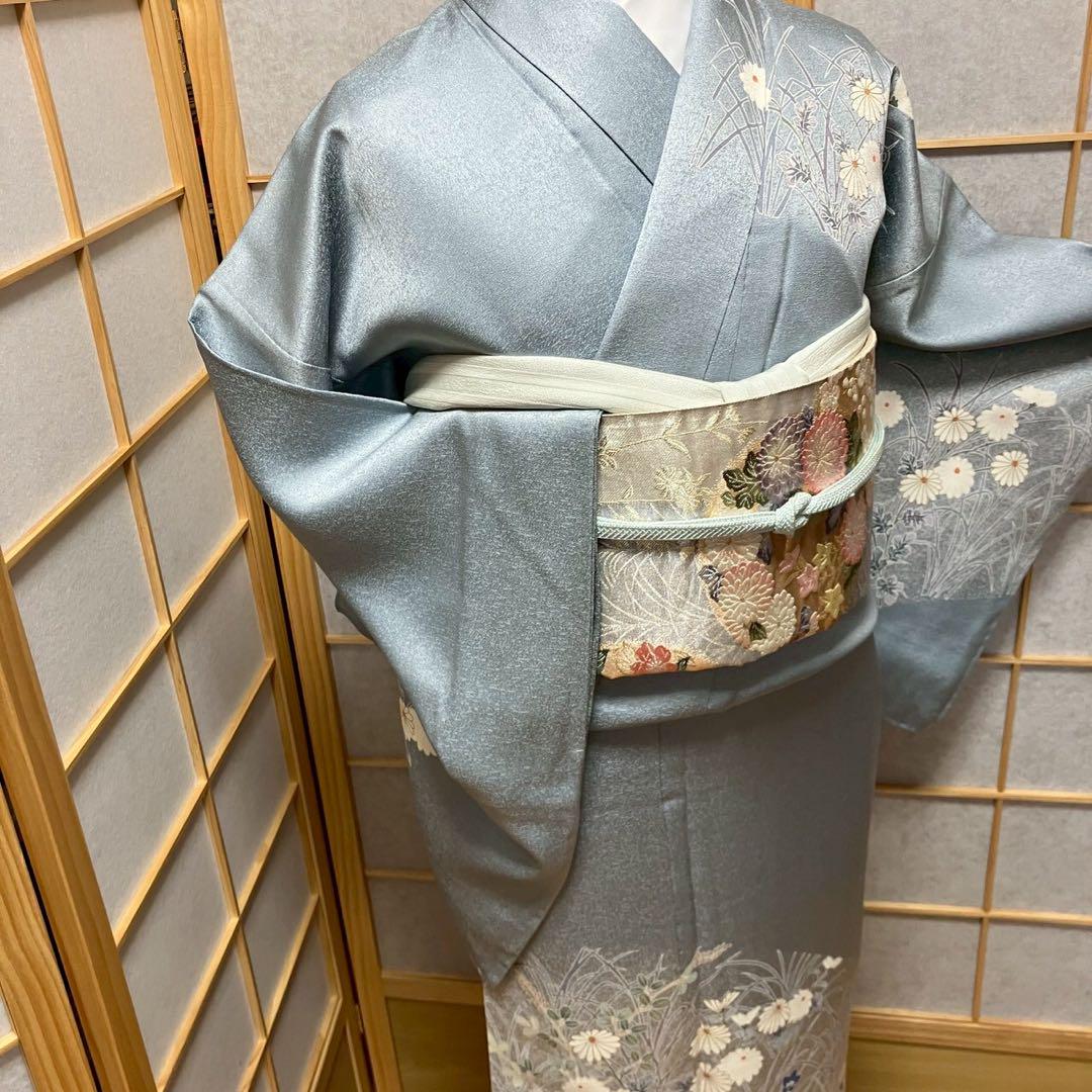 4348# Japanese Kimono Vintage Womens Silk Fabric Robe Kimono only sold