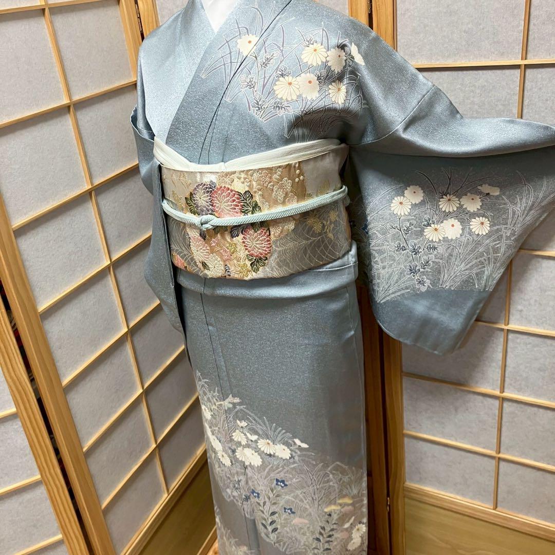 4348# Japanese Kimono Vintage Womens Silk Fabric Robe Kimono only sold