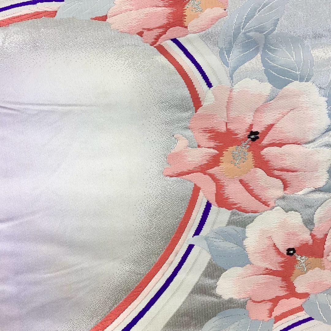 4227# Japanese Vintage Fukuro Obi Belt Kimono Fabric Silk Traditional Embroidery