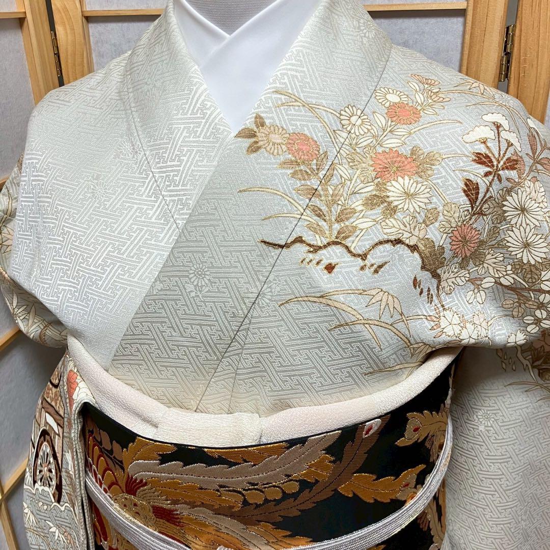 5449# Japanese Kimono Vintage Womens Silk Fabric Robe Kimono only sold