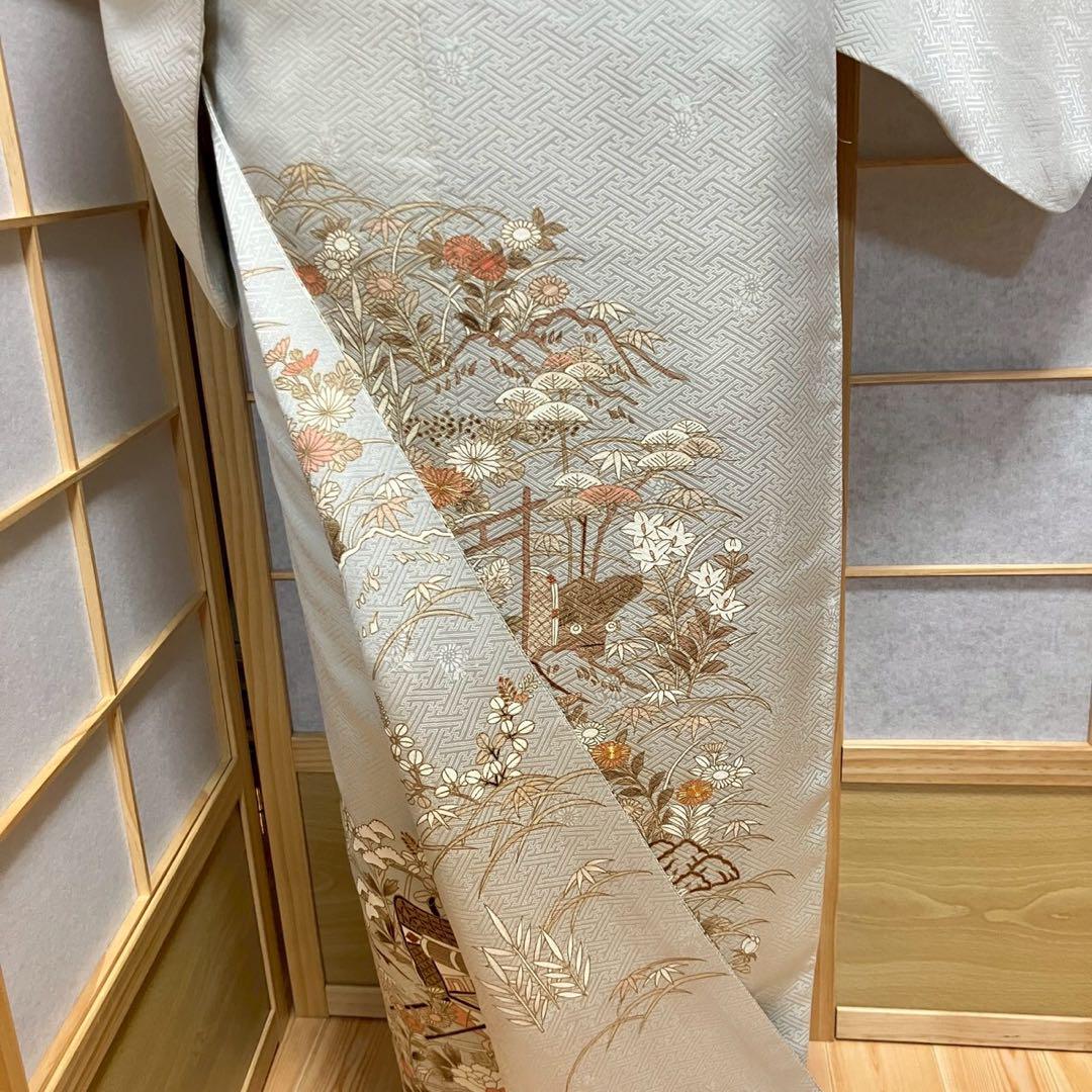 5449# Japanese Kimono Vintage Womens Silk Fabric Robe Kimono only sold