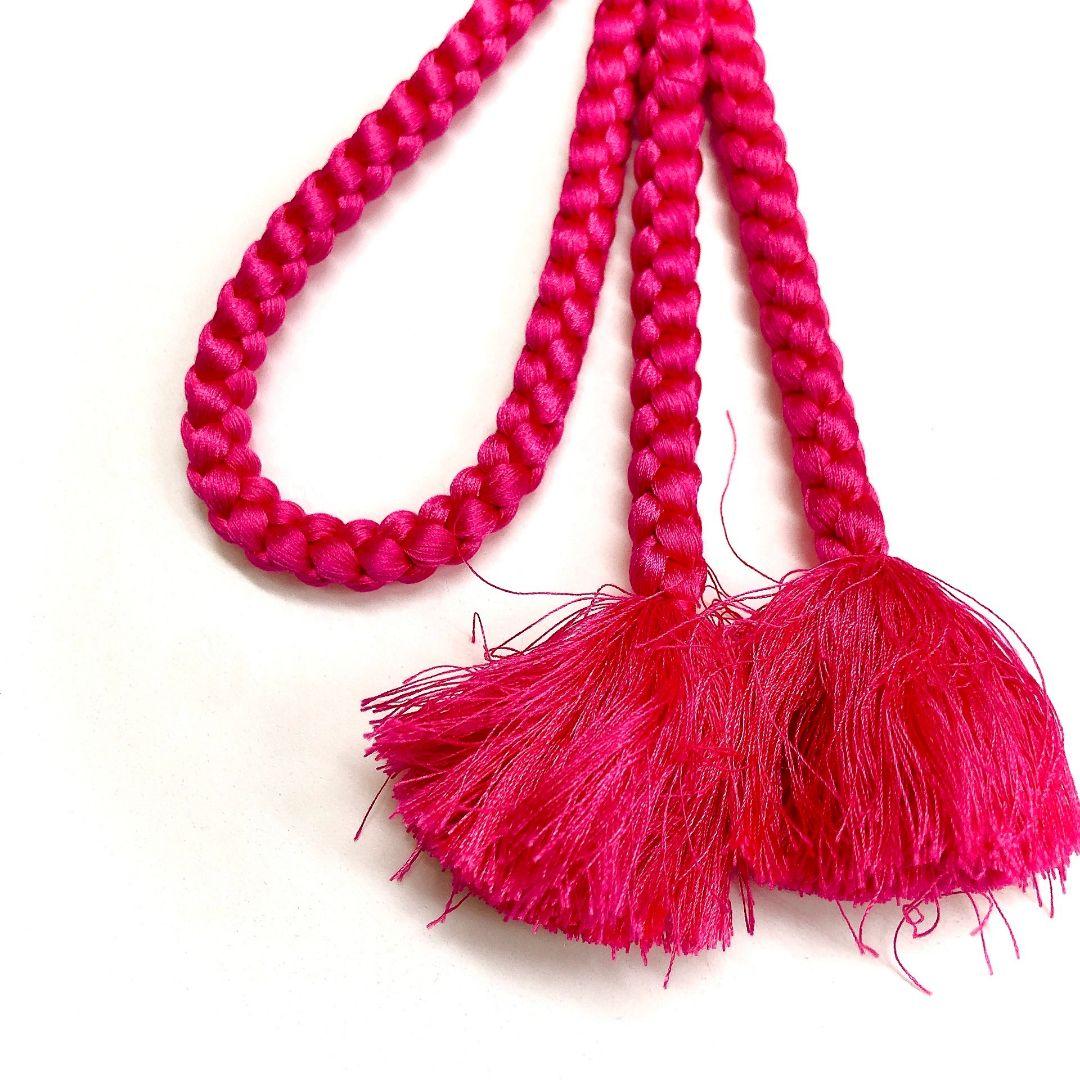 0880# Japanese Kimono Accessory Obiage and Obijime 2-piece Set Silk Shibori