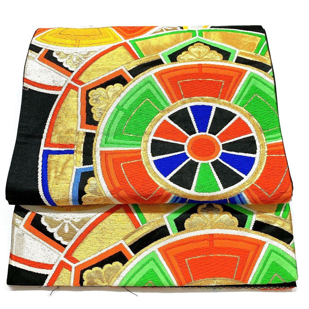 3305# Japanese Vintage Fukuro Obi Belt Kimono Fabric Silk Traditional Untailored