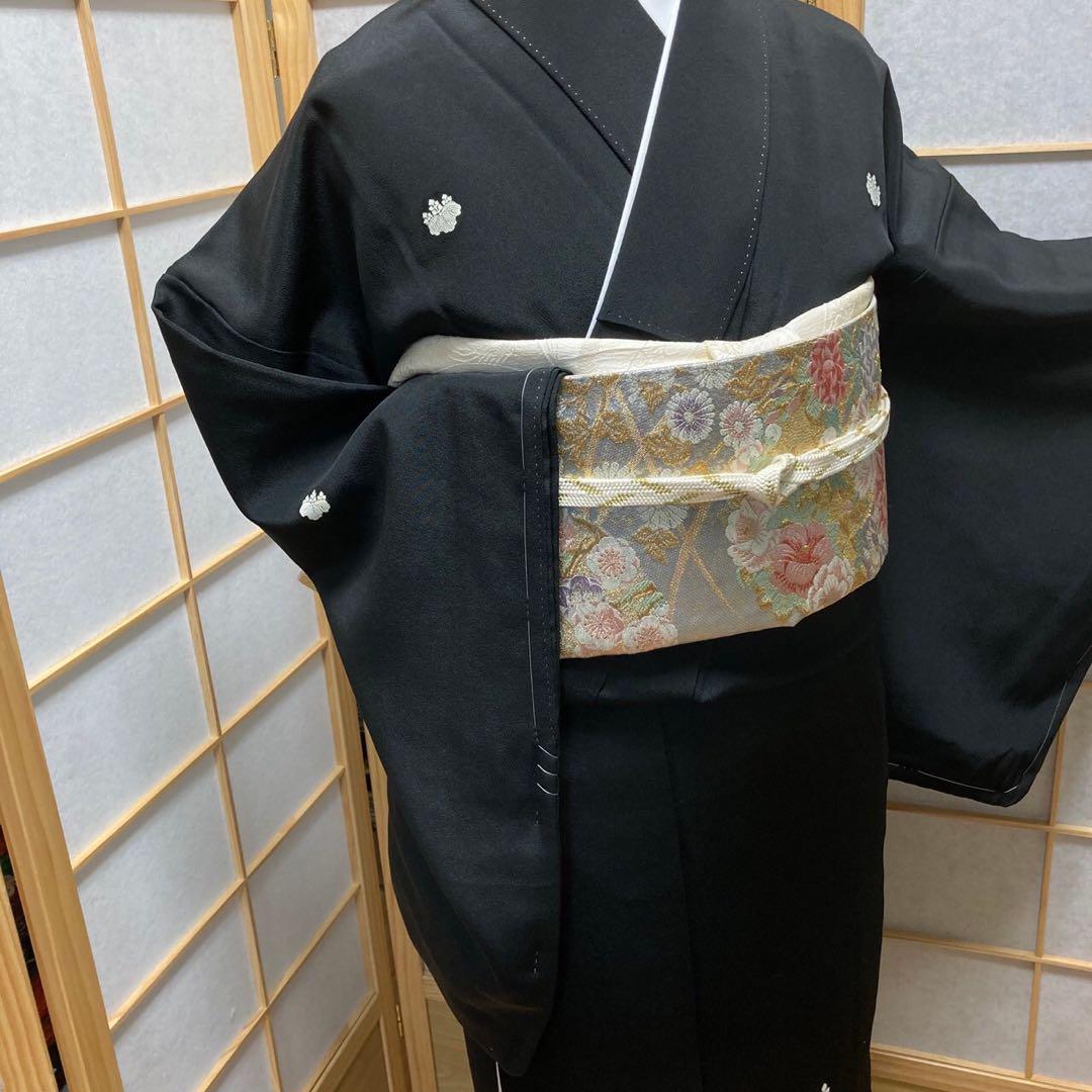 3116# Japanese Tomesode Kimono Vintage Womens Silk Fabric Robe Kimono only sold